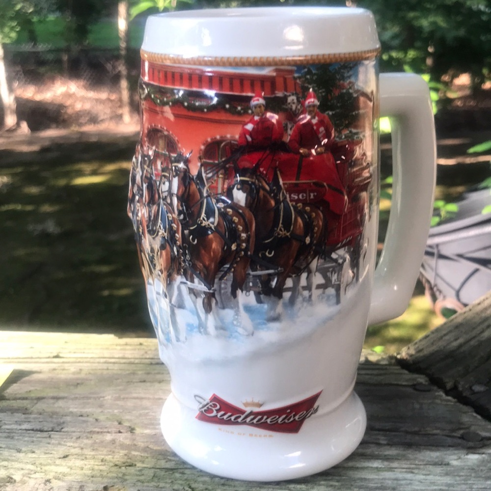 Budweiser 2006 Holiday  Beer Stein-New in Box-,”Sunset at the Stables”